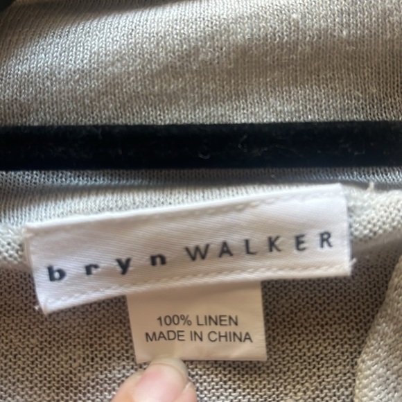 Bryn Walker Asymmetrical Linen Cowl Neck Knitted Dress - Picture 7 of 7